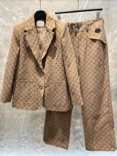 

women designer blazer suit clothes double letters g new released pant, Black;brown