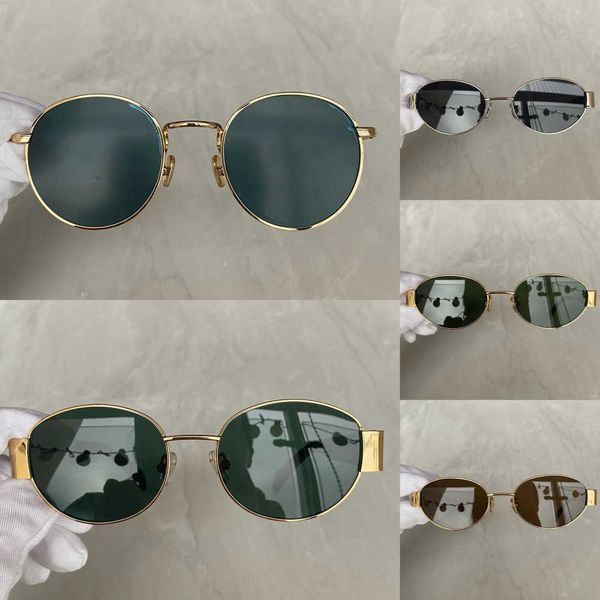 

lisa same ce triumphal arch sunglasses metal series oval small frame cat eyes french sunglasses female, White;black