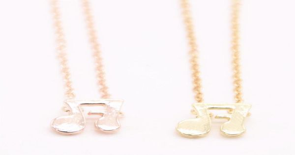 

fashion bounce note pendant necklace double note pendant necklace designed for women whole mix5582468, Silver