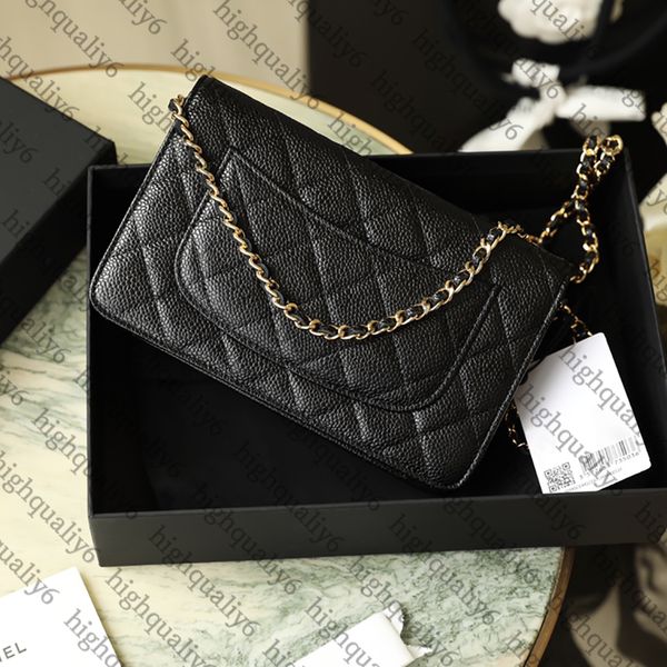 

leather messenger bag chain bag cc10a mirror quality designer shoulder bag flip bag caviar bag exquisite packaging
