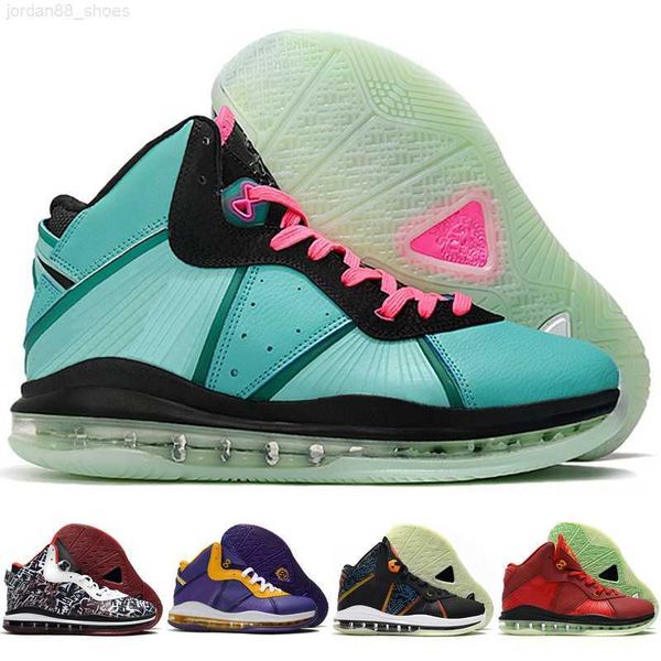 

2023 jumpman 8 low basketball shoes lakers fresh bred fairfax varsity red south beach graffiti bhm sneaker 8s sports trainers size 40-46, Black