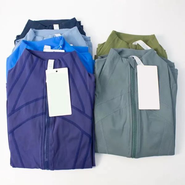 

women's jacket lulul define double-sided brushed yoga coat women's sports running tight standing neck zipper jacket ll yoga outfit
