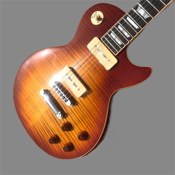 

custom shop, standard electric guitar, one piece of body neck, tune-o-matic bridge, rosewood binding, ing