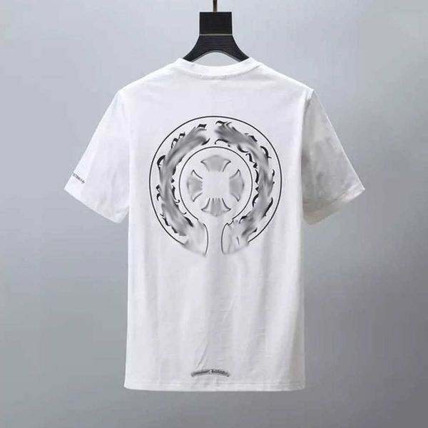 

luxury men's fashion t shirt brand ch t-shirts designers men women tees horseshoe sanskrit cross print classics cotton t-shirt casual, White;black