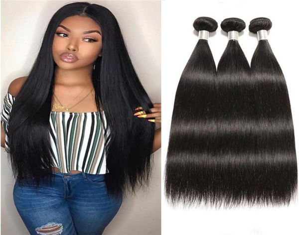 

9a mink brazilian virgin human hair weave bundles 1 piece unprocessed straight hair weft extensions natural black color6512669