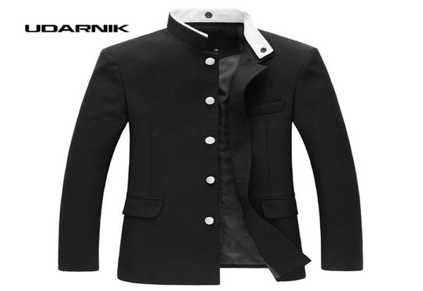 

wholemen black slim tunic jacket single breasted blazer japanese school uniform gakuran college coat new 04748425164538, White;black