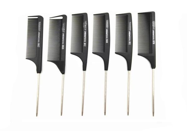 

professional antistatic rat tail comb metal salon use hair brush hairstyle beauty tool9170761, Silver
