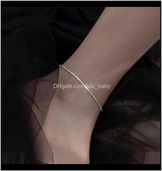

anklets jewelry drop delivery 2021 speed max s925 sterling sier all star anklet women ins design small crowd feeling korean b4416593, Red;blue