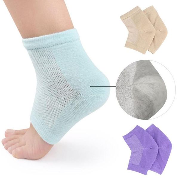 

socks hosiery cotton polyester heel protection sock moisture cracked 17cm sleeve moisturizing pain cushion ankle9507845, Black;white