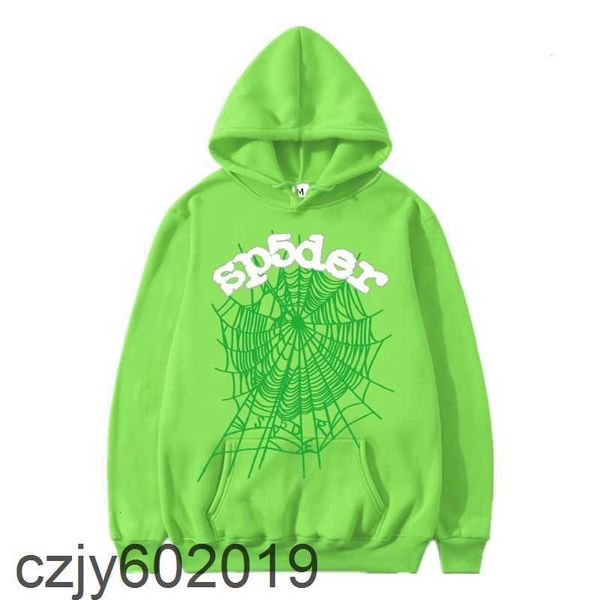 

spider hoodie spider web print web sp5der pullover men women quality hip-hop young sweatshirts fashion design hoodie greenwqc8, Black