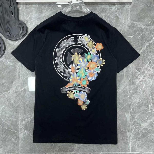 

men's classics luxury t shirt brandch t-shirts designers men women tees fashion horseshoe sanskrit cross print cotton t-shirt casual s, White;black