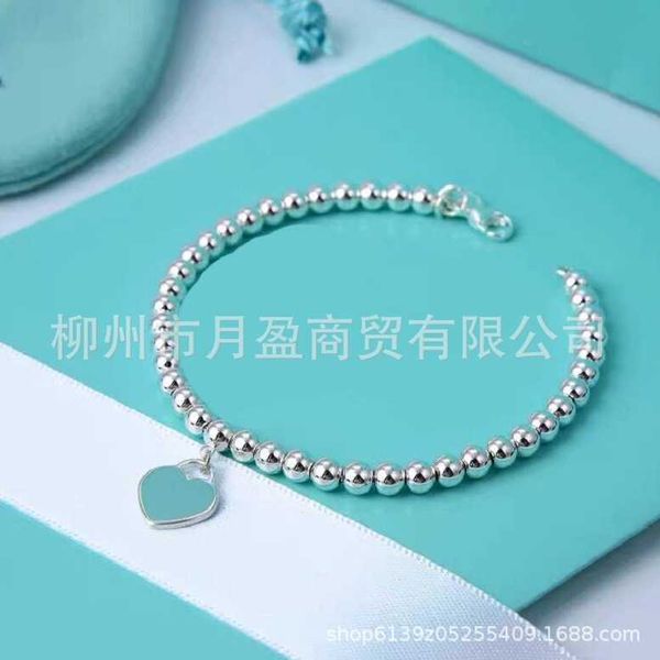 

temperament tiffay love bracelet tie family women's ins niche design counter quality matching version buddha bead round bracelet, Black