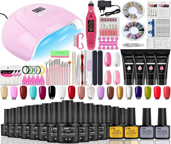 

nail art kits gel kit professional set with uv lamp dryer drill machine for all drying polish manicure tool setnail2351396