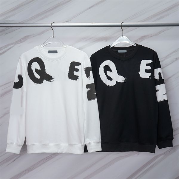 

new designer mens sweatshirts womens hoodies men fashion sweatshirt letter print pullovers autumn winter bur hoodie casual m-3xl, Black