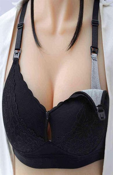 

nursing bra breathable breastfeeding bras for pregnant women maternity bra plus big size easy feeding soutien gorge allaitement y16385931, White