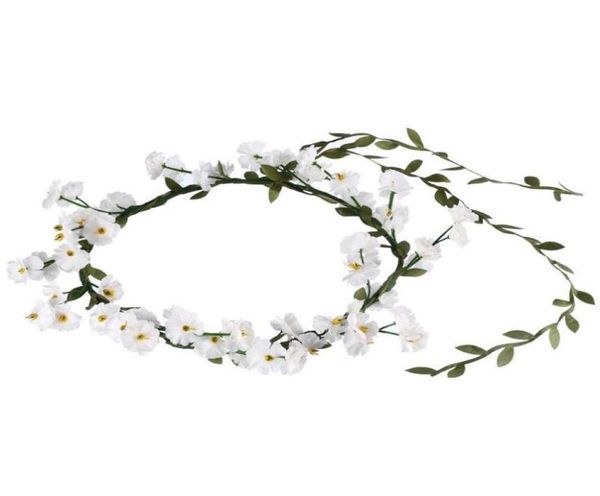 

new babysbreath headband hair accessories wedding white floral head garland bohemian beach head band boho girl floral crown6577862, Slivery;white