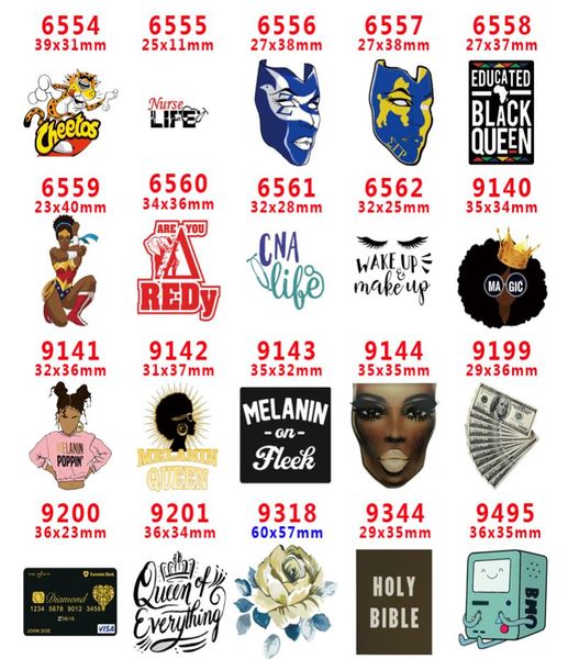 

60pcslot pr6554 fashion resins black girl resin character flatback for hair bows hair accessories planar resin crafts diy decorat4698573, Slivery;white