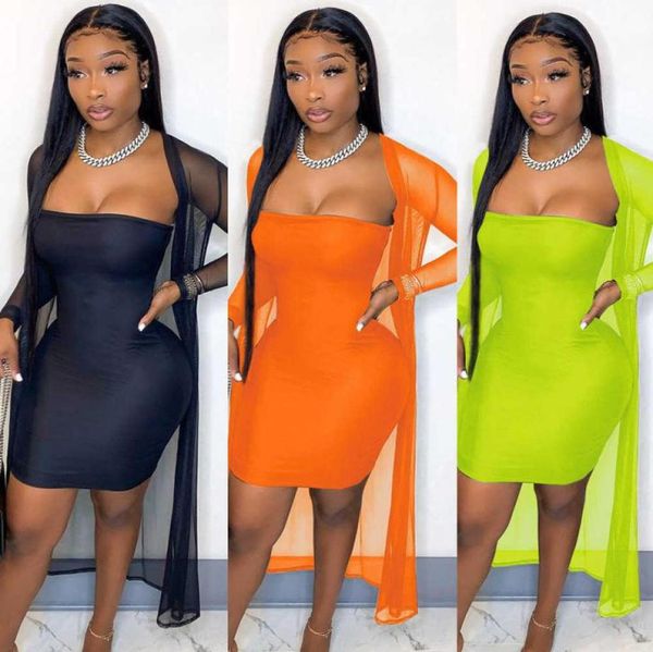 

casaul women two piece set jumpsuit and long coat solid color sheer mesh summer clothes for women tracksuit outfit x06127438735, White