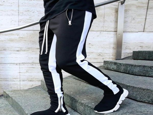 

ebaihui 2021 fashion streetwear sweat pants joggers causal sportswear zippper pants casual men039s hip hop sweatpants trousers2973573, Black
