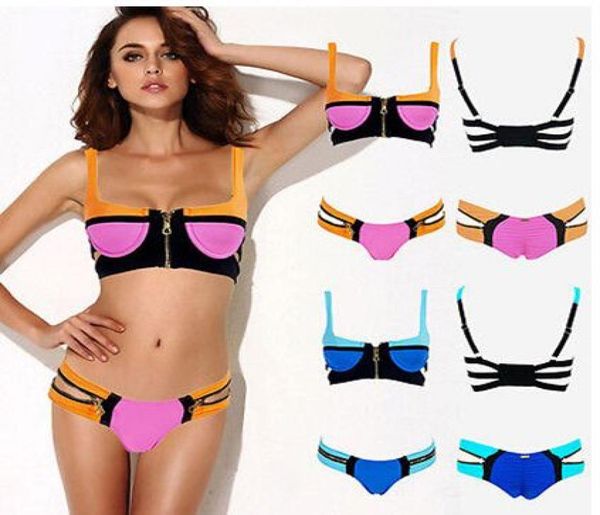 

new 2014 women039s bandage bikini set pushup padded swimsuit bathing suit swimwear6955725, White;black