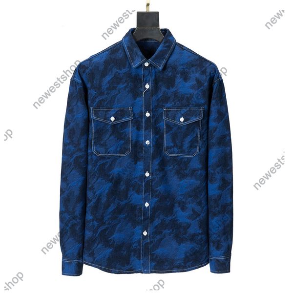

23ss autumn mens jackets designer letter print jacket men womens blue graffiti printed coats man denim streetwear long sleeve luxurys coat m, Black;brown