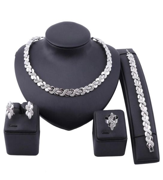 

statement jewelry set brand dubai gold silver color necklace jewelry sets whole nigerian wedding woman accessories set9530587, Slivery;golden