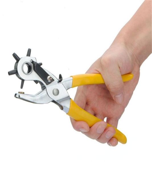 

6 size revolving leather strap watch for band belt hole punch hand plier tools287a1946660