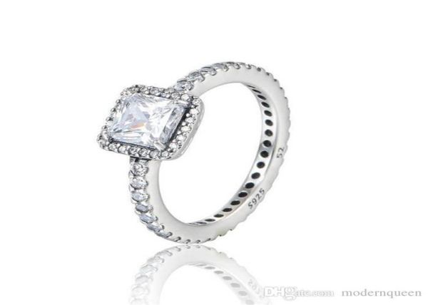 

timeless elegance band silver rings cubic zirconia s925 sterling fits for style bracelet and charms jewellery2909316