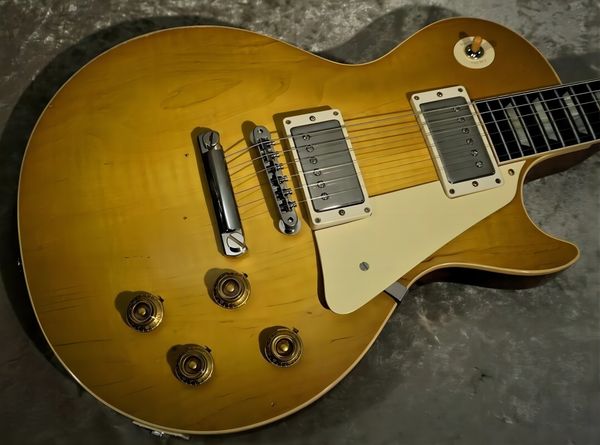 

murphy lab 1958 lp reissue light aged lemon burst electric guitar258