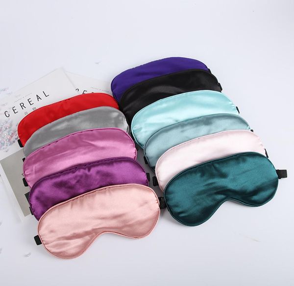 

imitated silk sleeping eye mask sleep padded shade patch cover vision care travel portable masks relax blindfold5898869