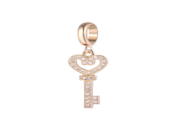 

angel bola endless charms 3 colors bracelet charm inlaid rhinestone brass material nonfading key interchangeable jewelry small pe9051574, Bronze;silver