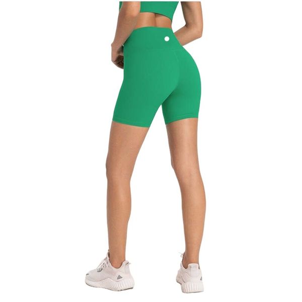 

lulus designer high-risenew nude feel no awkwardness thread solid yoga shorts double sided brushed tight elastic sports fitness tripartite p, White;red