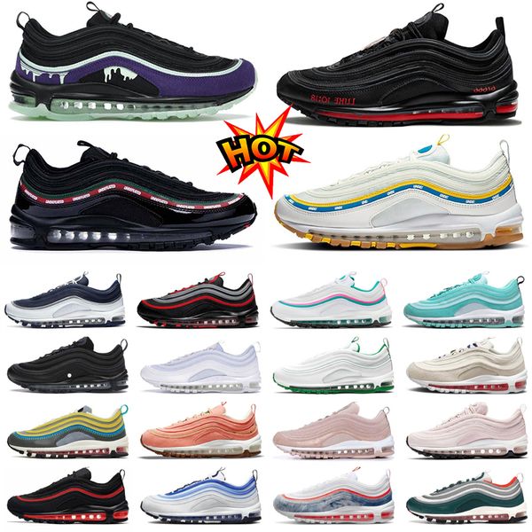 

classic 97 sean wotherspoon mens running shoes 97s triple white black sliver bullet metalic gold golf nrg mschf x inri jesus celestial women