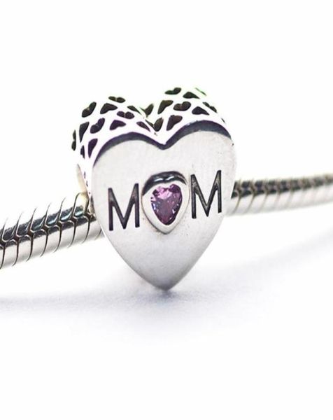 

2016 mother heart pink cz charms fits braceletnecklace 925 sterling silver jewelry diy beads for jewelry making mother023281086449660, Black