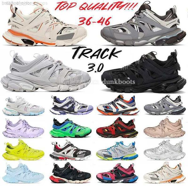 

designers casual shoes track 30 tess s sneakers paris men women triple white black pink grey beige orange blue platform tracks 3 18ss sport
