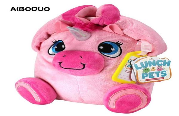 

lunch pets insulated kid plush animal lunch box combination heatcold insulation bag for storge63277843444212