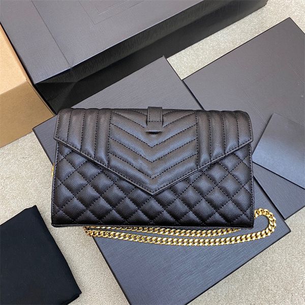 

9a designer clutch handbags woc envelope genuine leather caviar bags wallet on chain purse fashion lady shoulder bag women handbag vintage c