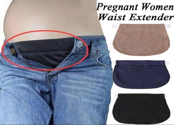 

pregnant maternity pants belt elsatic waist extending button comfortable clothes 2018 year new arrival 430065, White
