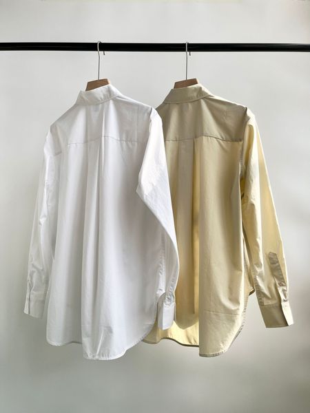 

new women toteme women's asymmetric slanted long-sleeved shirt, White