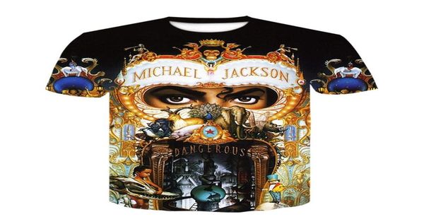 

new popular t shirt michael dangerous album cover men women 3d print letter fashion hip hop brand fashion tshirt harajuku size m44635397, White;black