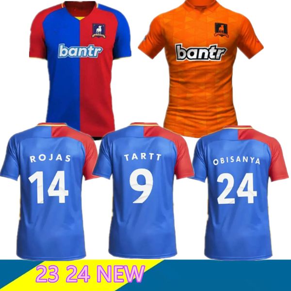 

23 24 kent soccer jerseys afc richmond tartt rojas 2023 2024 home bule red football shirts short sleeve uniforms, Black;yellow