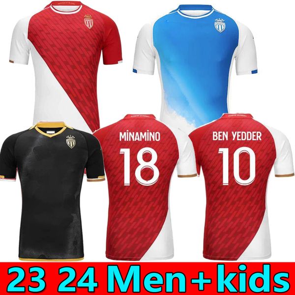 

23 24 maillot as monaco soccer jerseys kids kit foot training 2023 2024 football shirt third 2023 2024 home away survetement de foot boadu b, Black;yellow