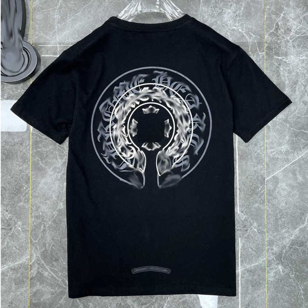 

classics men's luxury t shirt brand ch t-shirts designers men women tees fashion horseshoe sanskrit cross print cotton t-shirt casual, White;black