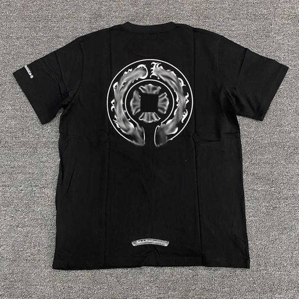 

luxury classics men's t shirt brandch t-shirts designers men women tees fashion horseshoe sanskrit cross print cotton t-shirt casual s, White;black