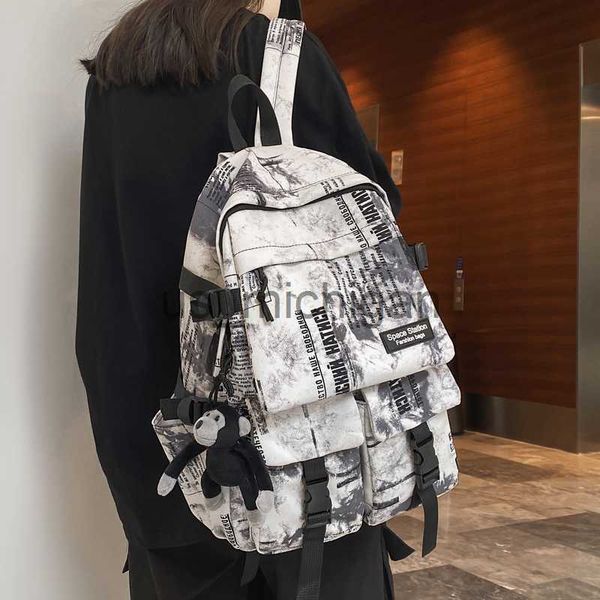 

backpack new retro nylon backpack fashion waterproof men lapbag student college school bag for teenage girl travel backpack book bags j23080