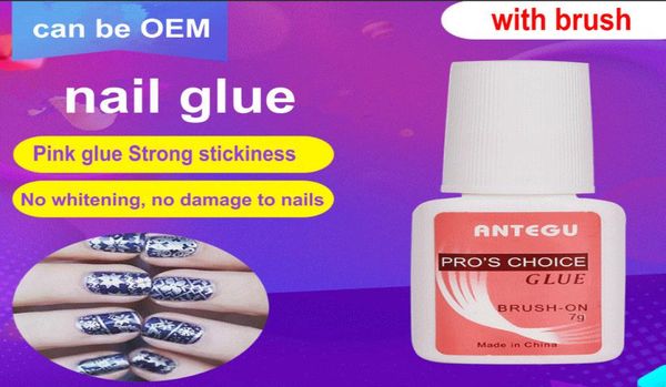 

7g nail glue with brush quick dry whole use for decoration acrylic fake nails crystal stone diamond no whitening9034134, Silver