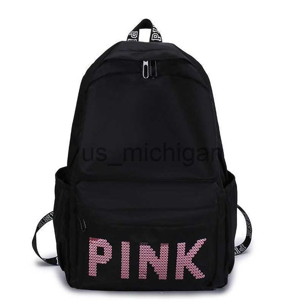 

backpack pink laser backpack girl school bag large travel pink rucksack lunch bag j230806