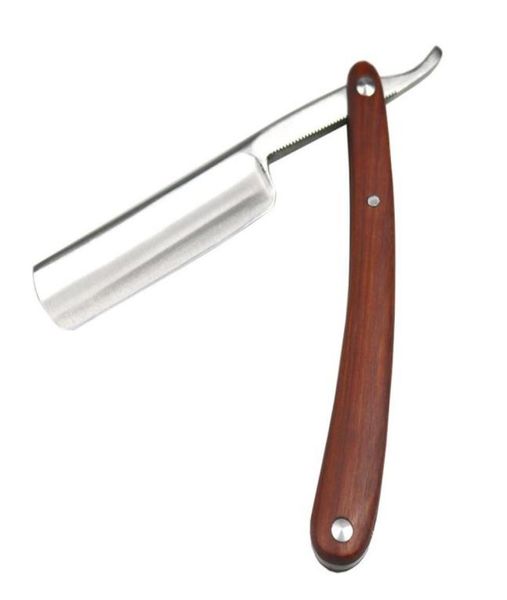 

men shaving straight razor red wood handle classic carbon steel razors stainless steel blade manual shaver22158854360
