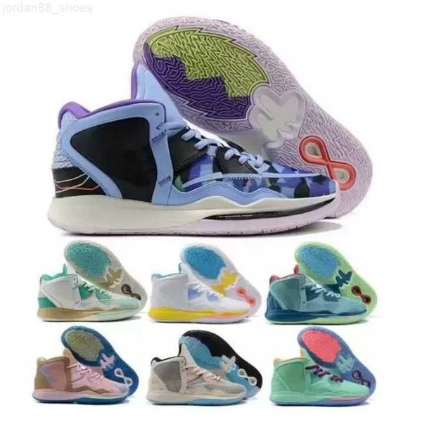 

with box basketball shoes for men mens kyrie 8 8s ep infinity keep sue fresh cny fire and ice journey/reward ky-d trainers sports sneakers e, Black