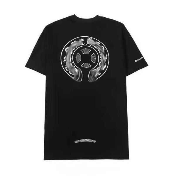 

luxury men's classics t shirt brand ch t-shirts designers men women tees fashion horseshoe sanskrit cross print cotton t-shirt casual, White;black
